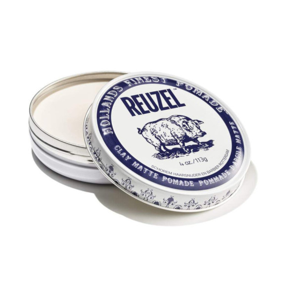 Reuzel Clay Matte Pomade 水洗式無光澤髮油 (白豬) 4oz